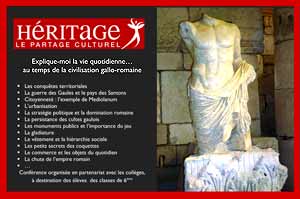 conférence Vie quotidienne du temps des romains